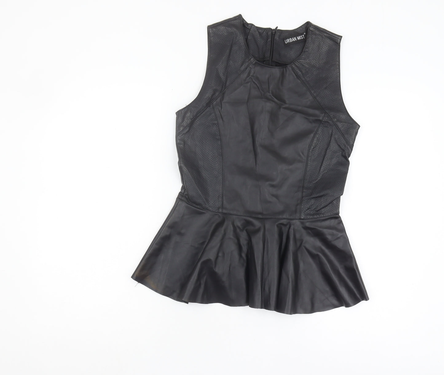 Urban Mist Black Sleeveless Tank Top - Medium