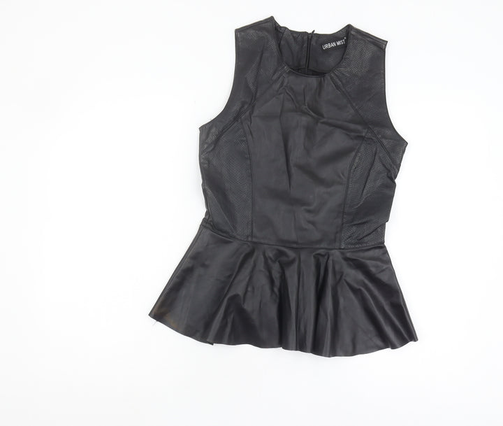 Urban Mist Black Sleeveless Tank Top - Medium