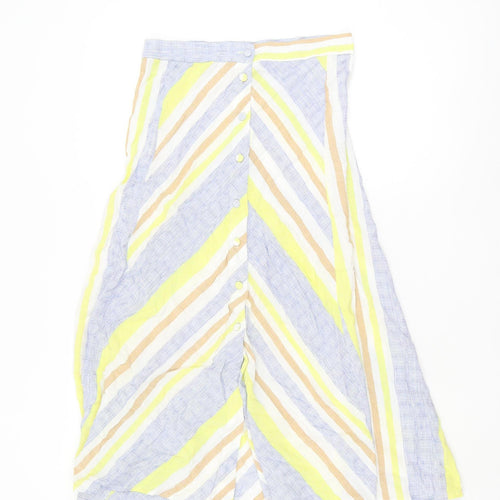 MNG Women's Multicoloured Striped Skirt Size 10
