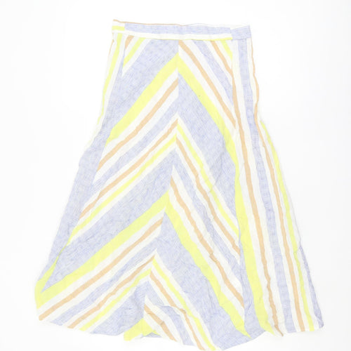 MNG Women's Multicoloured Striped Skirt Size 10