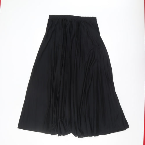 ASOS Women's Black Midi Pleated Skirt Size 12