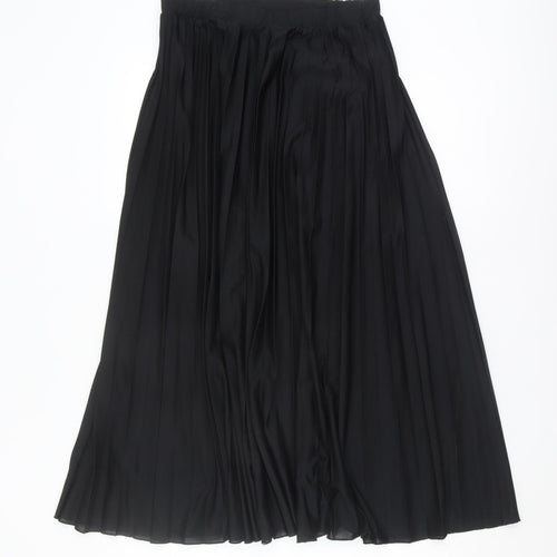 ASOS Women's Black Midi Pleated Skirt Size 12