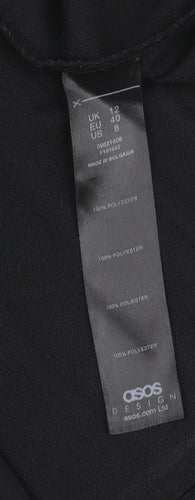 ASOS Women's Black Midi Pleated Skirt Size 12