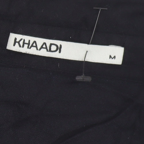 Khaadi Women's Black Embroidered Button-Up Shirt M