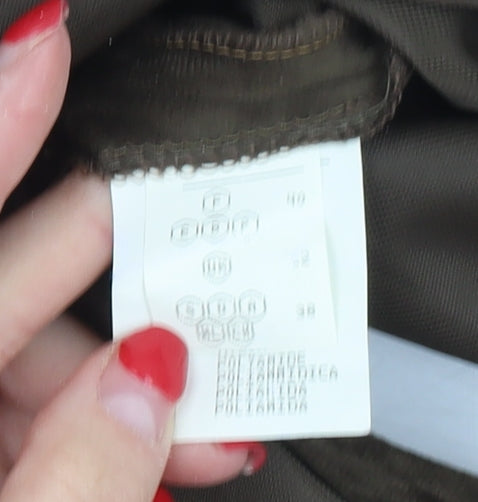 Anne Weyburn Women's Midi Brown Button Skirt