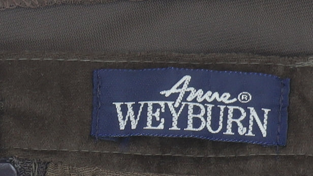 Anne Weyburn Women's Midi Brown Button Skirt