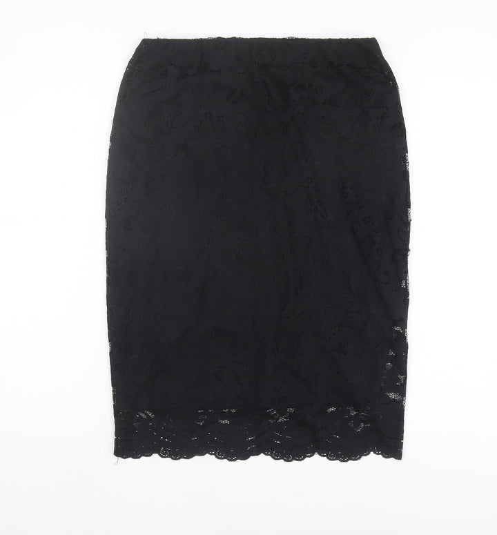 Vero Moda Women's Black Lace Pencil Skirt S