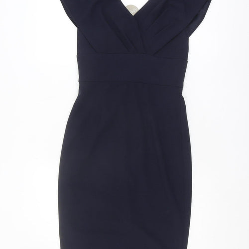 Apricot Women's Black Bodycon Dress, Size 8, Party V-Neck