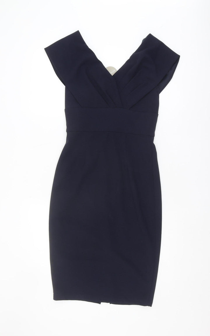 Apricot Women's Black Bodycon Dress, Size 8, Party V-Neck