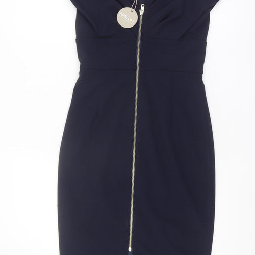 Apricot Women's Black Bodycon Dress, Size 8, Party V-Neck
