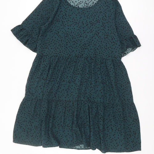 Apricot Women's Green Polka Dot Dress Size 8