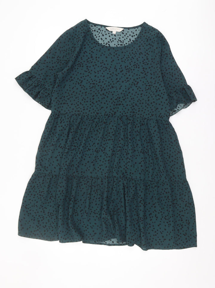 Apricot Women's Green Polka Dot Dress Size 8