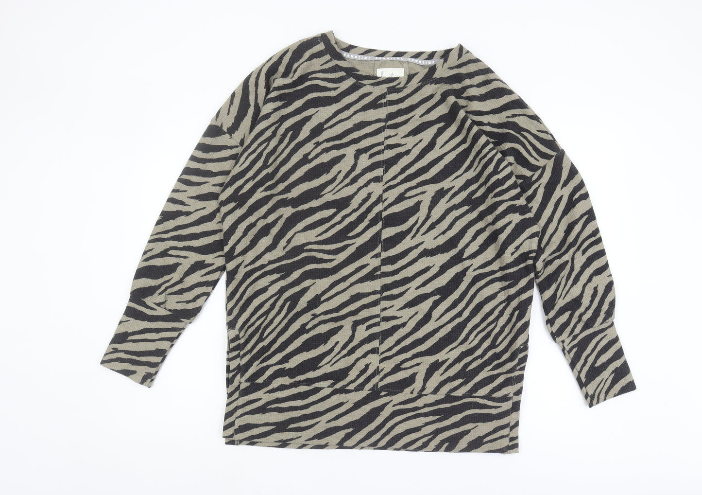 Next Women's Grey Black Animal Print Blouse Size 10