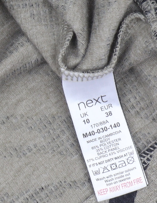 Next Women's Grey Black Animal Print Blouse Size 10