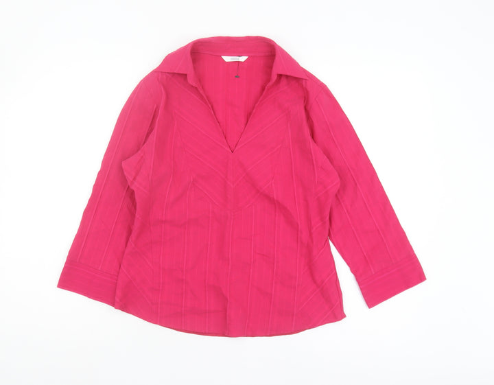 Marks and Spencer Women's Pink Blouse Size 12