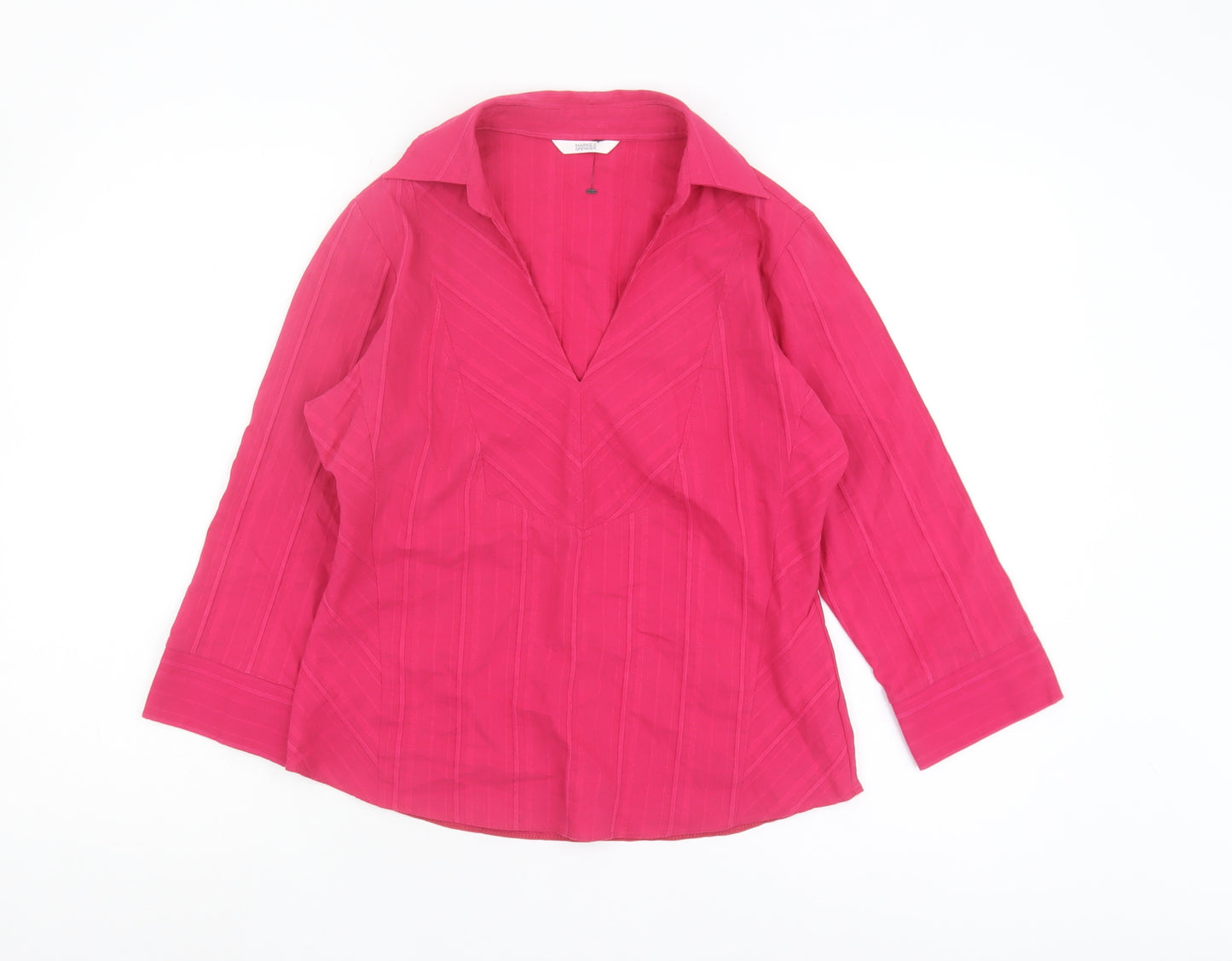 Marks and Spencer Women's Pink Blouse Size 12