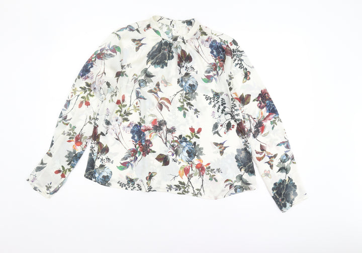 Stradivarius Women's Multicoloured Floral Blouse, L Size