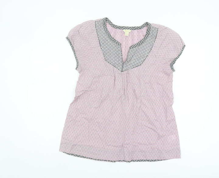 Monsoon Women's Pink Geometric Tunic Blouse Size 10