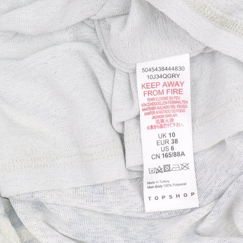 Topshop Women's Grey Midi Tank Dress Size 10