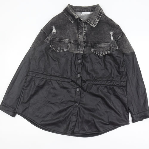Barrels and Oil Women's Black Denim Jacket Size 12