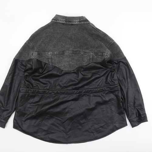 Barrels and Oil Women's Black Denim Jacket Size 12