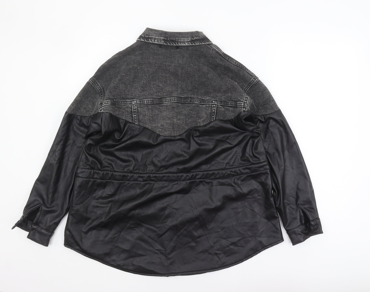Barrels and Oil Women's Black Denim Jacket Size 12
