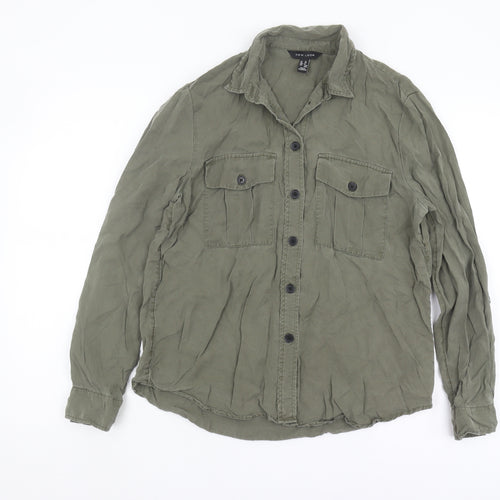 New Look Women's Green Button-Up Shirt