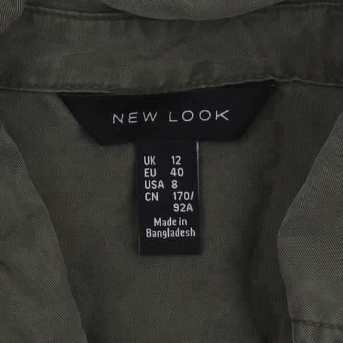 New Look Women's Green Button-Up Shirt