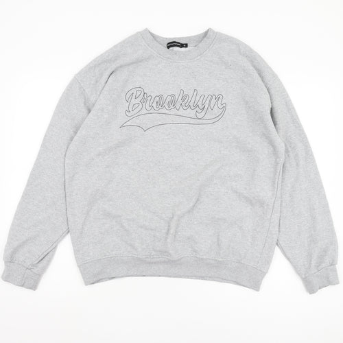 PrettyLittleThing Men’s Grey Regular Medium Sweatshirt