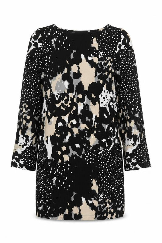 Front view of Next Women's Black Knee Length Shift Dress, size 10