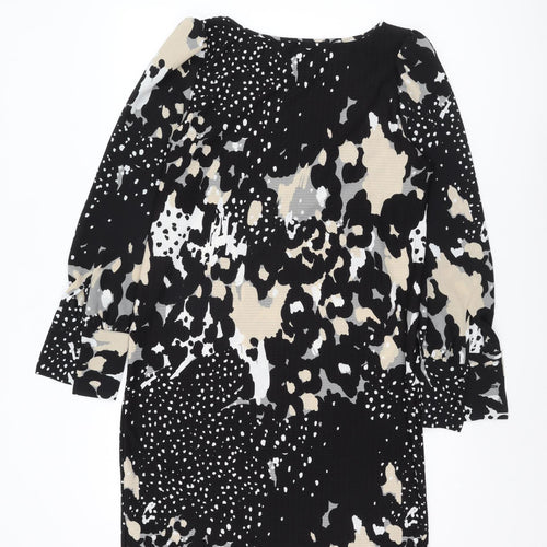 Next Women's Black Knee Length Shift Dress Size 10