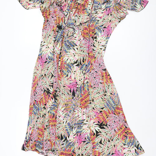 Afibel Women's Multicoloured Floral Dress Size 16