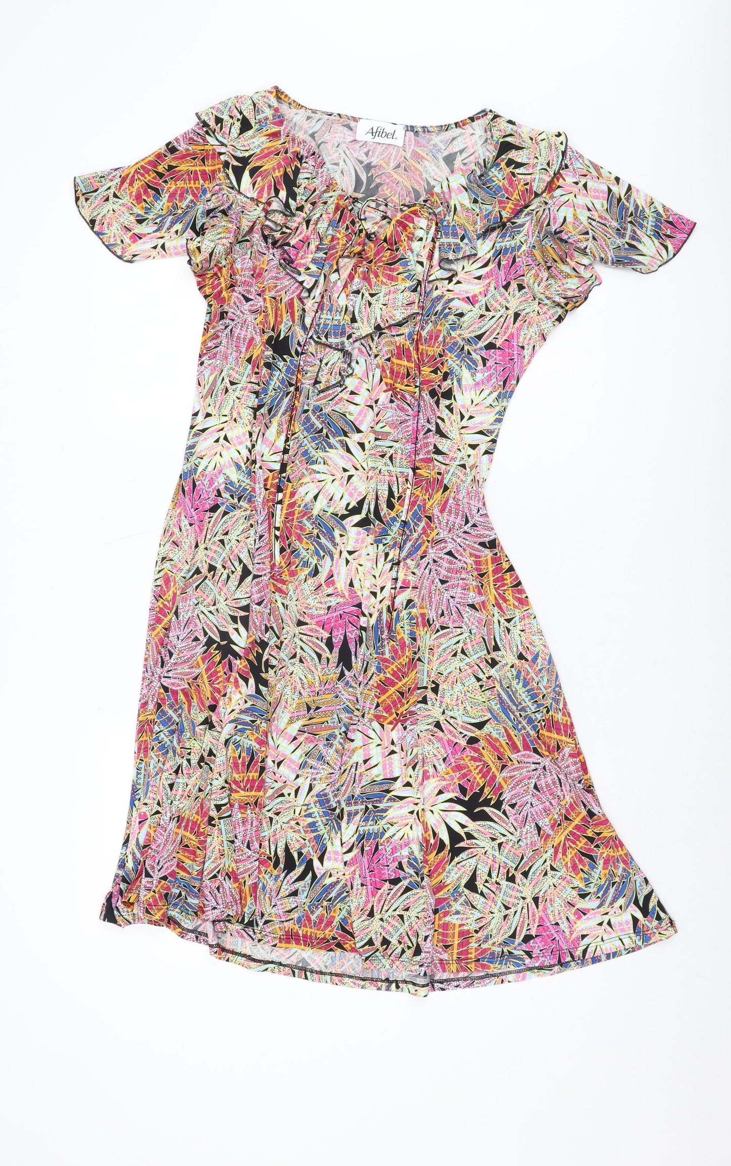 Afibel Women's Multicoloured Floral Dress Size 16