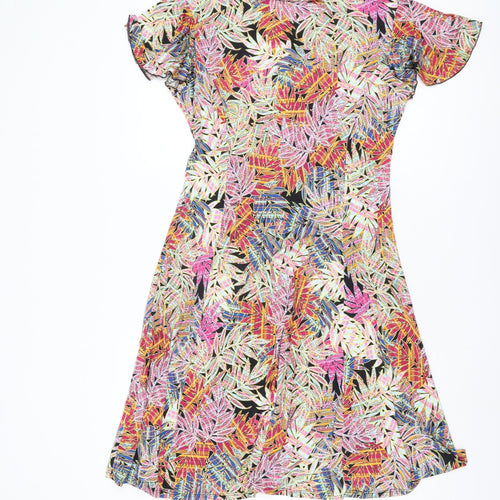 Afibel Women's Multicoloured Floral Dress Size 16