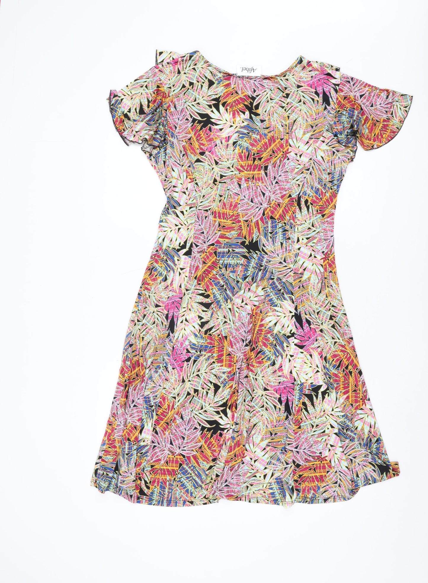 Afibel Women's Multicoloured Floral Dress Size 16
