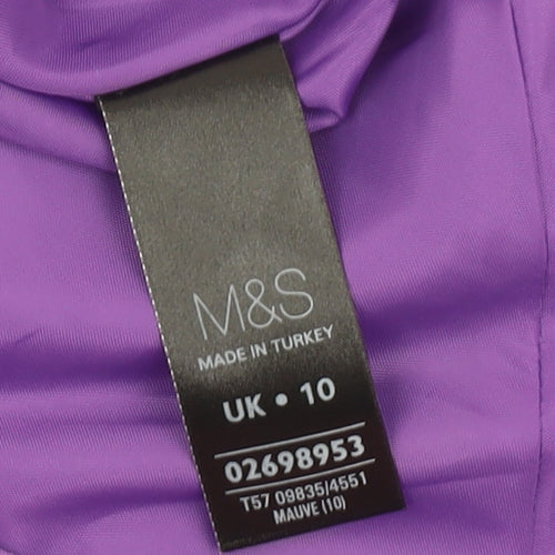 Marks and Spencer Women's Purple Pencil Skirt Size 10