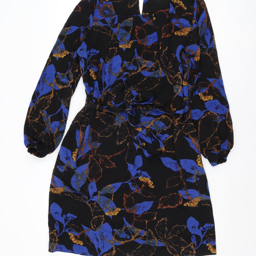 Thought Women's Black Floral Shift Dress Size 14