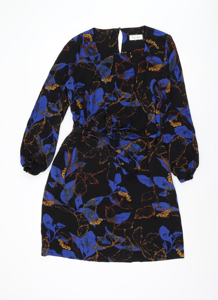 Thought Women's Black Floral Shift Dress Size 14