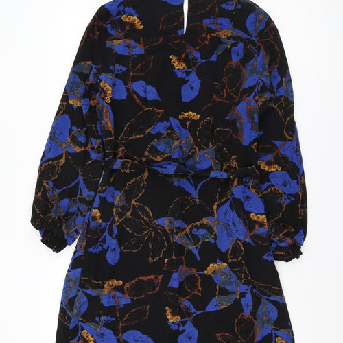 Thought Women's Black Floral Shift Dress Size 14