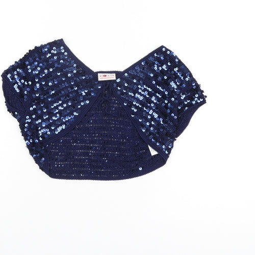 Next Girls Sequin Shrug Blue 11-12 Years Party Knit