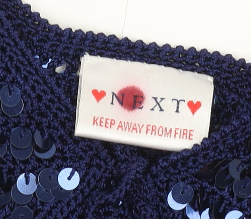 Next Girls Sequin Shrug Blue 11-12 Years Party Knit