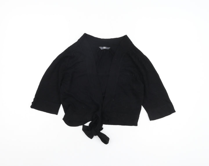 BHS Women's Black Cardigan, Size 12, Button Accent