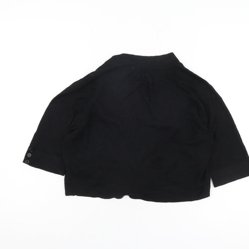 BHS Women's Black Cardigan, Size 12, Button Accent