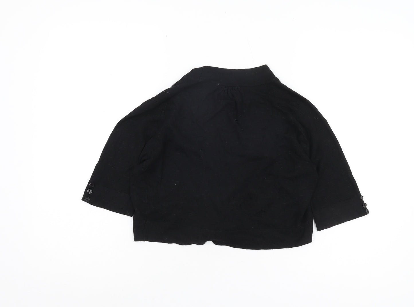 BHS Women's Black Cardigan, Size 12, Button Accent