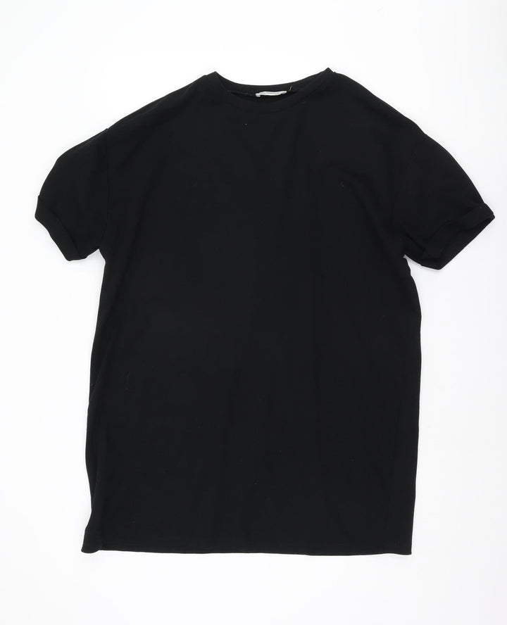 Zara Women's Black T-Shirt Dress Size 2