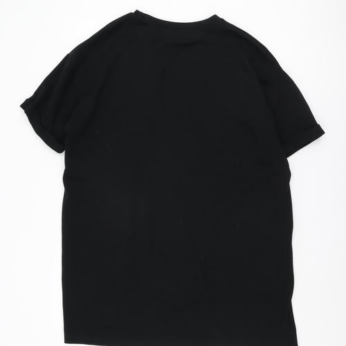 Zara Women's Black T-Shirt Dress Size 2