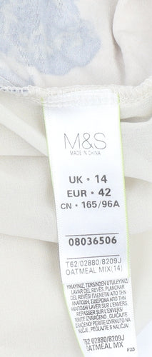 Marks and Spencer Women's Floral T-Shirt, Size 14