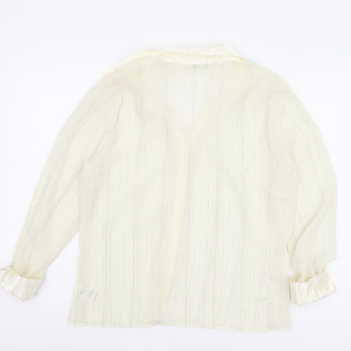 Marks and Spencer Women Beige Button-Up Shirt Size 14