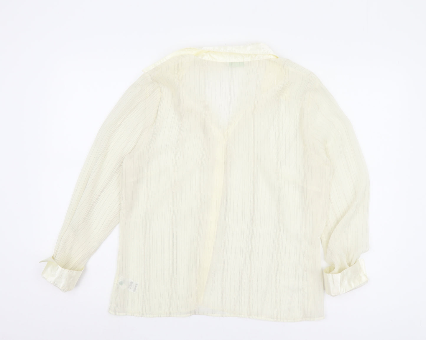 Marks and Spencer Women Beige Button-Up Shirt Size 14