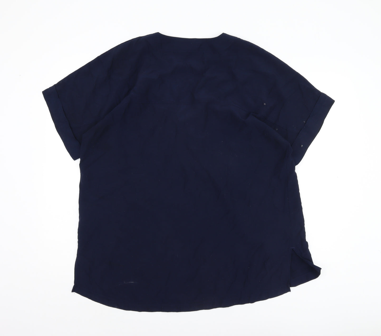 Marks and Spencer Women's Blue Viscose Top Size 16